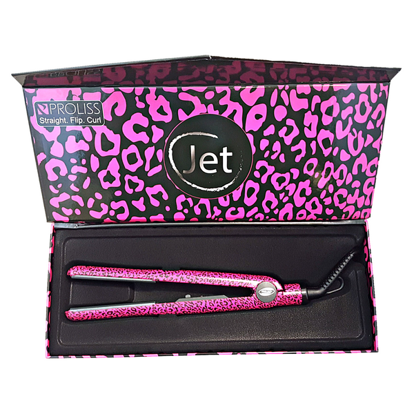 Hot Pink Leopard 1" JET | Flat Iron